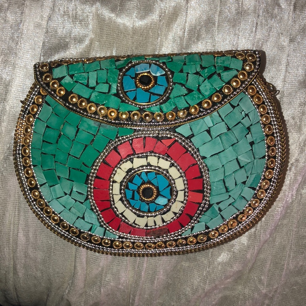 Hard shell purse handmade in Greece